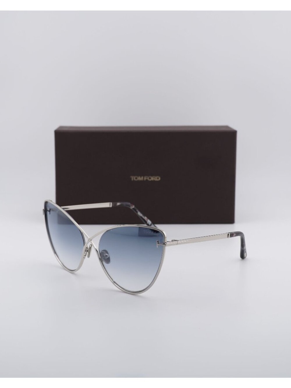 Tom Ford Leila FT0786 16X Cat Eye Sunglasses - Silver / Blue